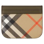 Leather wallets Burberry , Beige , Dames