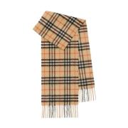 Vintage Check Cashmere Scarf Burberry , Beige , Unisex