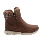 Stijlvolle Toffee Boot voor Mannen Skechers , Brown , Dames