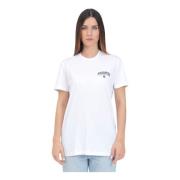 Wit Logo Print T-shirt Jersey Weefsel Dsquared2 , White , Dames