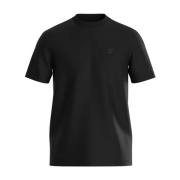 Zwarte Katoenen T-shirt - Rechte Snit Guess , Black , Heren