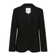 Korte Zwarte Blazer Jas Soaked in Luxury , Black , Dames