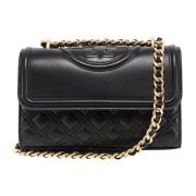 Gewatteerde Leren Schoudertas Tory Burch , Black , Dames