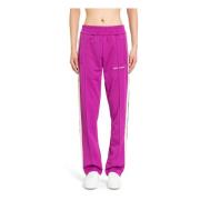 Paarse Logo Track Broek met Strepen Palm Angels , Purple , Heren