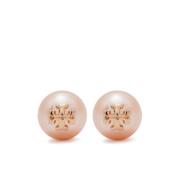 Parel Stud Oorbel Accessoires Tory Burch , Pink , Dames