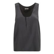 Elegante Zwarte Top Saint Laurent , Gray , Dames