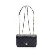 Pre-owned Leather chanel-bags Chanel Vintage , Black , Dames