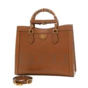 Pre-owned Leather gucci-bags Gucci Vintage , Brown , Dames