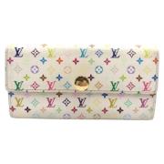 Pre-owned Canvas wallets Louis Vuitton Vintage , White , Dames