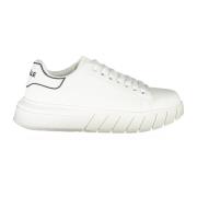 Sportieve Vetersneakers Wit Contrast Logo Gaëlle Paris , White , Heren