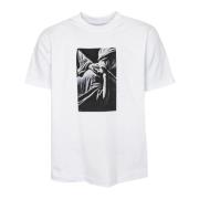 Hand Artwork T-Shirt Pleasures , White , Heren