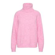 Roze Rollneck Pullover Trui Saint Tropez , Pink , Dames