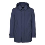 Blauwe Laminar Trenchcoat Herno , Blue , Heren