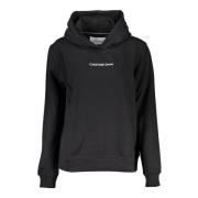 Zwarte hoodie met lange mouwen Calvin Klein , Black , Dames