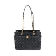 Pre-owned Leather chanel-bags Chanel Vintage , Black , Dames