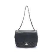 Pre-owned Leather chanel-bags Chanel Vintage , Black , Dames