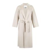 Elegante Zwarte Jas voor Vrouwen Max Mara , Beige , Dames