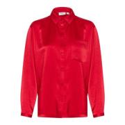 Oversize Shirt Blouse Crimson Saint Tropez , Red , Dames