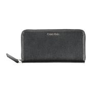 Damesportemonnee Zwart Rfid Ritssluiting Calvin Klein , Black , Dames