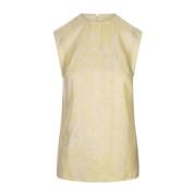 Gele Mouwloze Top van Zijde Stella McCartney , Yellow , Dames