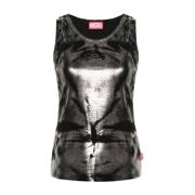 Zwarte Top Stijlvol Diesel , Black , Dames