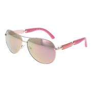 Roségoud Pilot Zonnebril Gespiegeld Guess , Pink , Dames