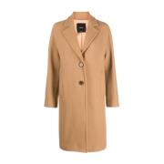 Single-Breasted Coats Pinko , Brown , Dames