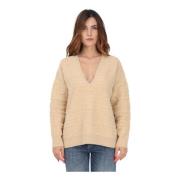 Round-neck Knitwear Pinko , Beige , Dames