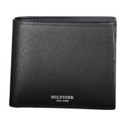 Heren Portemonnee Zwart Contrast Logo Tommy Hilfiger , Black , Heren