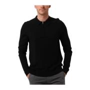 Heren Polo & T-shirt Half Zip Selected Homme , Black , Heren