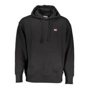 Zwarte hoodie sweatshirt met logo Tommy Hilfiger , Black , Heren