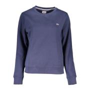 Blauwe Sweatshirt met Logo Tommy Hilfiger , Blue , Dames