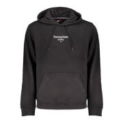 Hoodie Zwart Lange Mouw Logo Tommy Hilfiger , Black , Heren