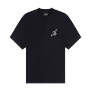 Zwart Geborduurd T-shirt Axel Arigato , Black , Heren