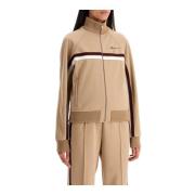 Stijlvolle High-Neck Zip Sweatshirt Salvatore Ferragamo , Beige , Dame...