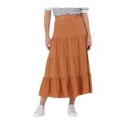 Fergie Midi Rok Roestkleur Suncoo , Orange , Dames