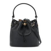 Monogram Bucket Tas met Verstelbare Band Tory Burch , Black , Dames