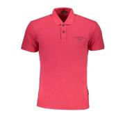 Korte Mouw Polo Shirt Roze Mannen Napapijri , Pink , Heren