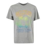 Vakantie Relaxte T-shirt Ganni , Gray , Dames