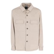 Stijlvolle Overshirt voor Mannen Ermenegildo Zegna , Beige , Heren