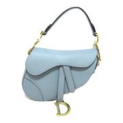 Pre-owned Leather dior-bags Dior Vintage , Blue , Dames