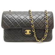 Pre-owned Leather chanel-bags Chanel Vintage , Black , Dames