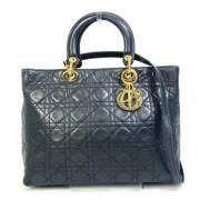 Pre-owned Leather dior-bags Dior Vintage , Black , Dames