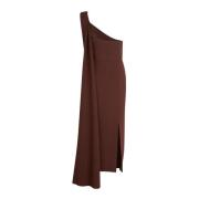 Elegante Midi Jurk Roland Mouret , Brown , Dames