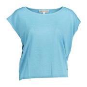 Mouwloze Boothals Logo Top Blauw Kocca , Blue , Dames