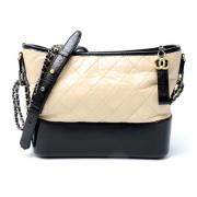 Pre-owned Leather chanel-bags Chanel Vintage , Beige , Dames