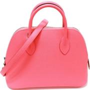 Pre-owned Leather handbags Hermès Vintage , Pink , Dames