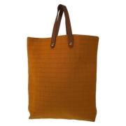 Pre-owned Canvas handbags Hermès Vintage , Orange , Dames