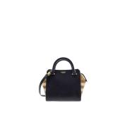 Zwarte Leren Banwell Tas Burberry , Black , Dames