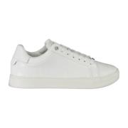 Witte Polyester Sneaker met Logo Calvin Klein , White , Dames